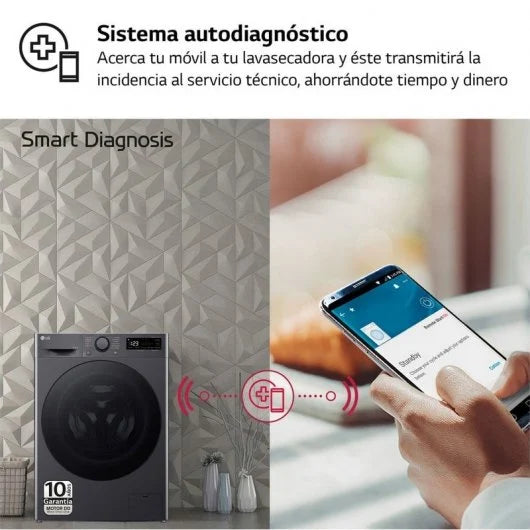 LG F4DR6009AGM Lavasecadora de Carga Frontal 9Kg6Kg D Negra