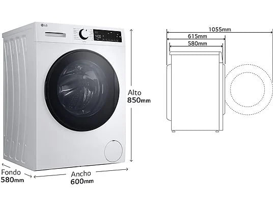 Lavadora LG F4WT2009S3W 9kg