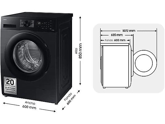Lavadora Samsung WW90CGC04DABEC 9kg