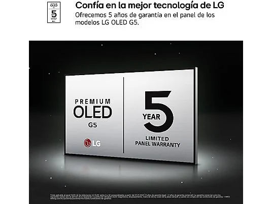 TV OLED 77" - LG OLED77G54LW, OLED 4K, Procesador Inteligente α11 AI Processor 4K Gen2, Smart TV, Rocky Black