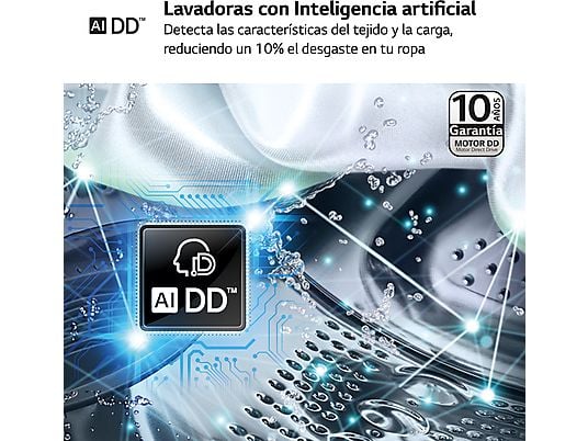 LG - lavadora F4WR7009AGS 9kg 1400rpm Inox a