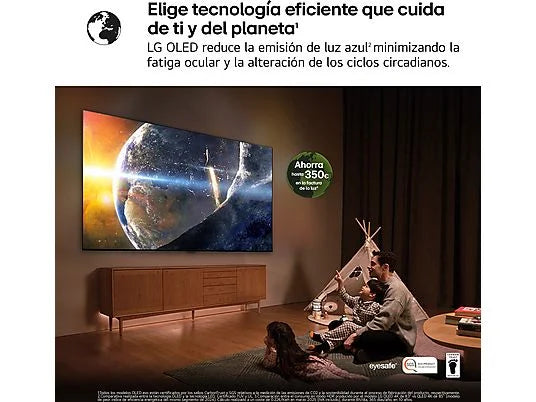 TV OLED 77" - LG OLED77G54LW, OLED 4K, Procesador Inteligente α11 AI Processor 4K Gen2, Smart TV, Rocky Black