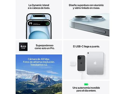 Apple iPhone 15 128GB Azul