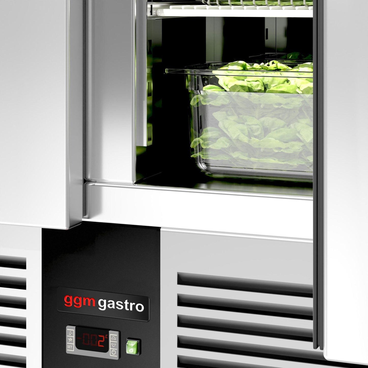 Saladette Pizzakühltisch Premium - 1,37 x 0,7 M - mit 3 Türen