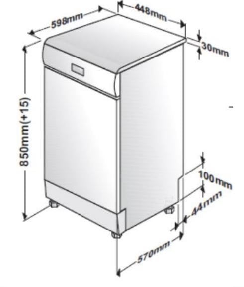 Lavavajillas Beko DVS05024W Blanco (45 cm)