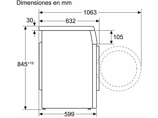 Bosch WUU28T63ES lavadora 8 Kg.