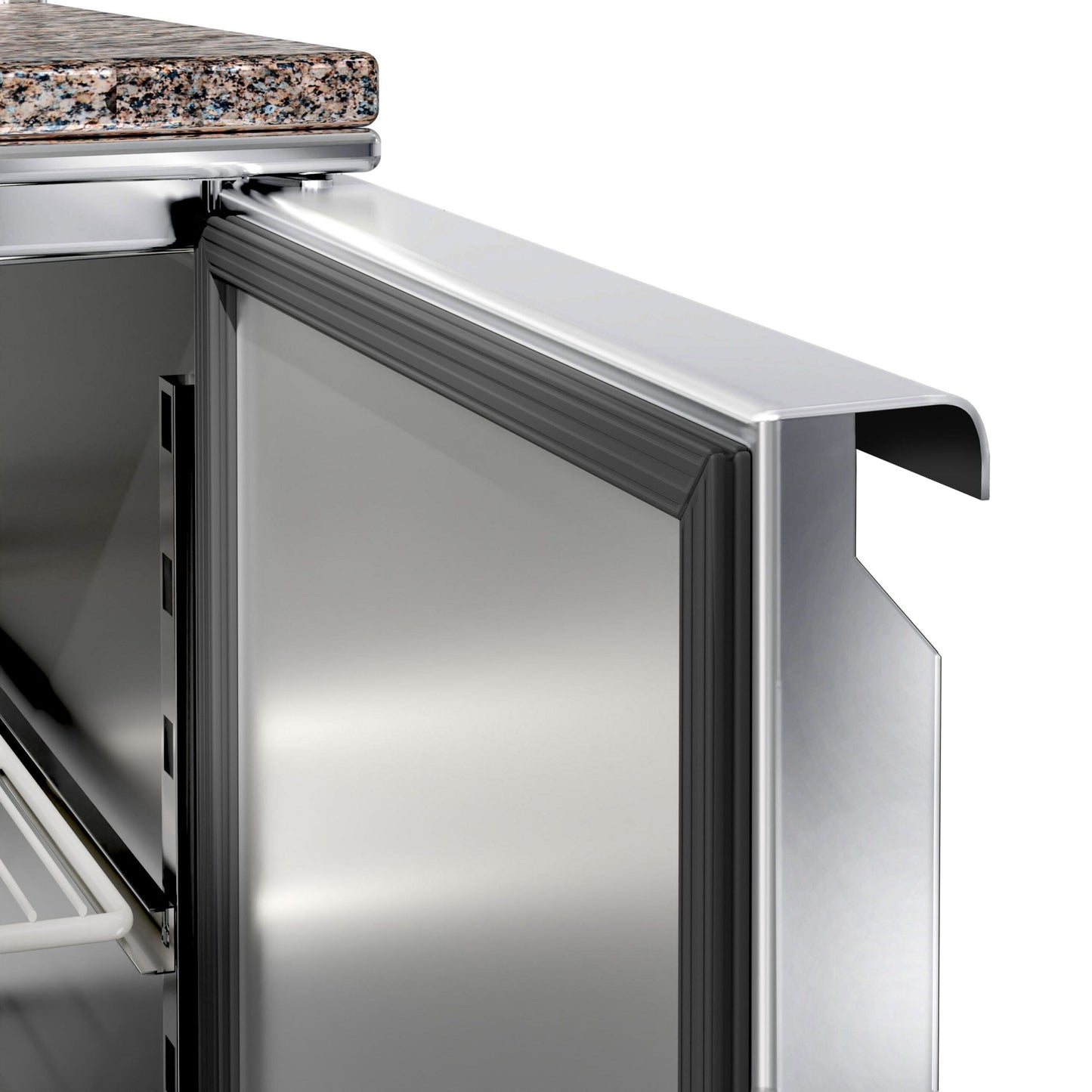 Saladette Pizzakühltisch Premium - 1,37 x 0,7 M - mit 3 Türen