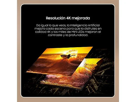 TV Neo QLED 65" - Samsung TQ65QN95DATXXC, UHD 4K Mini LED, Procesador NQ4 AI Gen2, Smart TV, DVB-T2 (H.265), Graphite Black