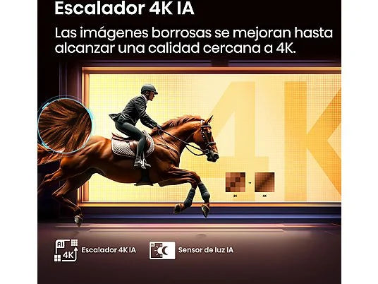 TV LED 65" - Hisense 65A6Q, UHD 4K, Quad Core/MT9603, IA 4K Upscaler, Modo Juego Plus, Control por voz, Negro