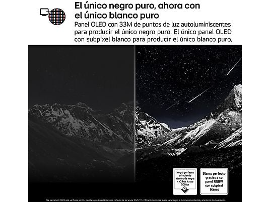TV OLED 55 - LG OLED55G54LW.AEU, OLED 4K, Procesador Inteligente α11 AI Processor 4K Gen2, Smart TV, DVB-T2 (H.265), Rocky Black