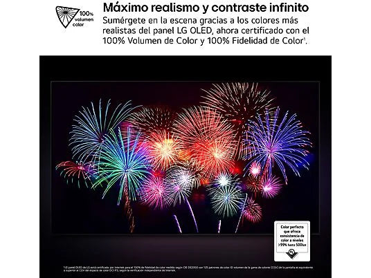 TV OLED 55 - LG OLED55G54LW.AEU, OLED 4K, Procesador Inteligente α11 AI Processor 4K Gen2, Smart TV, DVB-T2 (H.265), Rocky Black
