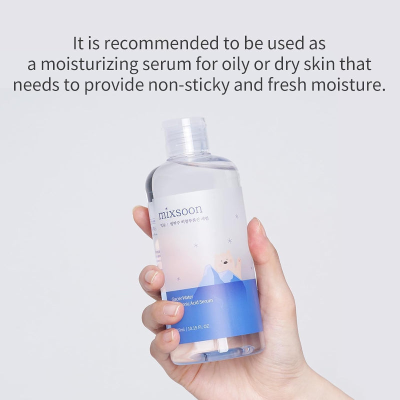 mixsoon Glacier Water Hyaluronic Acid Serum - Non-greasy Hydration Booster, Firming Facial Serum For Radiant, Dewy Skin