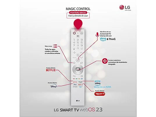 TV OLED 77 - LG OLED77Z39LA, OLED 8K, Inteligente α9 8K Gen6, Smart TV, DVB-T2 (H.265), Negro