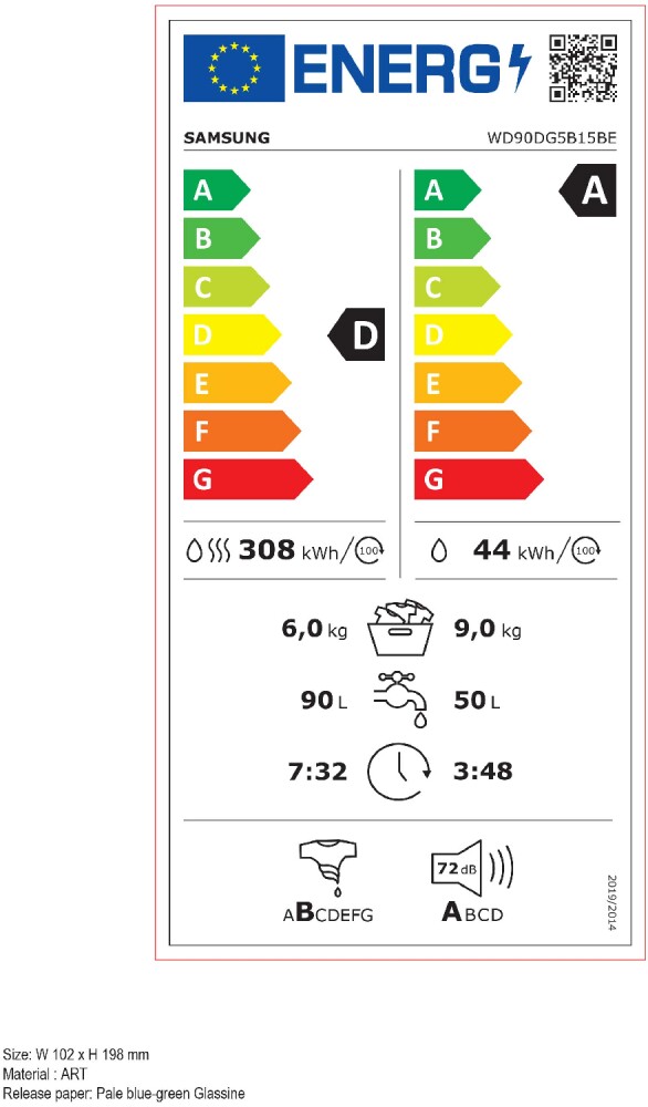 Lavadora Secadora Samsung WD90DG5B15BEEC