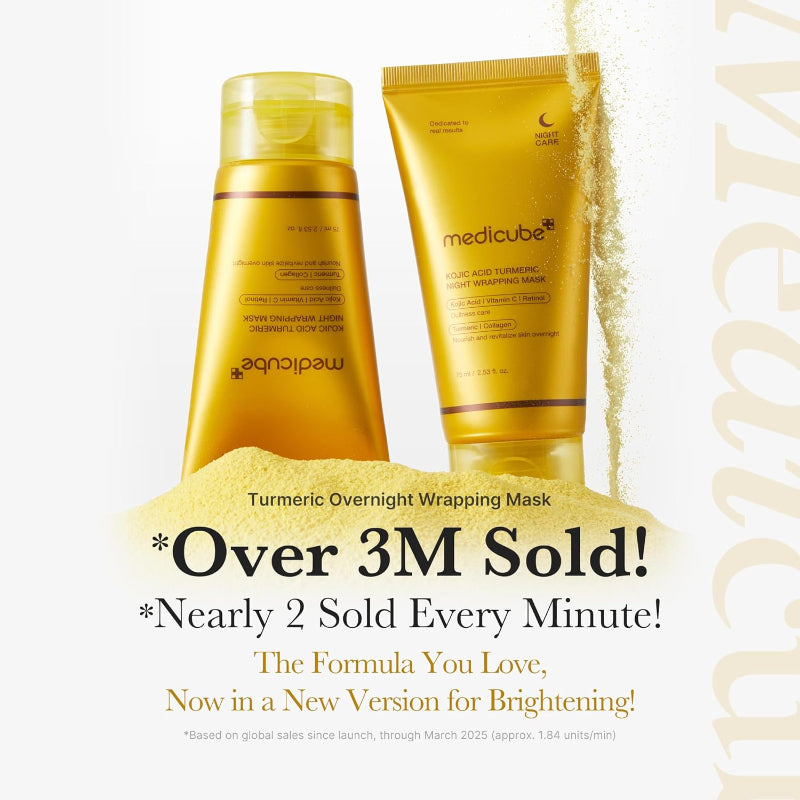 Kojic Acid Turmeric Overnight Wrapping Peel Off Mask – Brightens & Defends Against Skin Stress for a Clear, Glowing Complexion