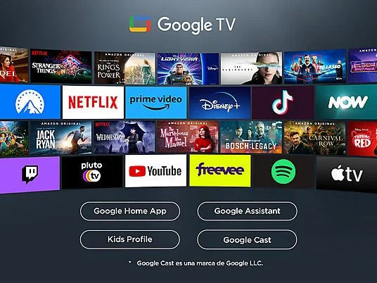 TV QLED 50" - TCL 50P7K, UHD 4K, AiPQ Processor, Smart TV, DVB-T2, 60 Hz, Pantalla HVA, Dolby Atmos, Negro