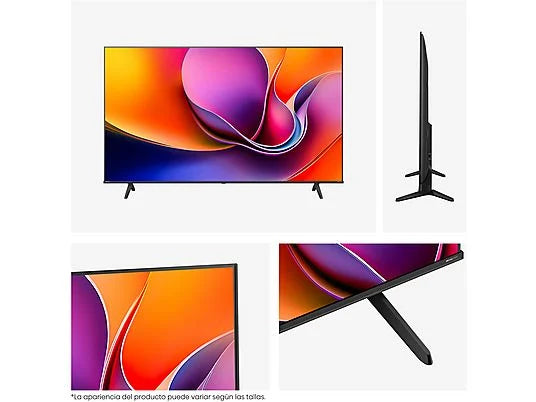 TV LED 43" - Hisense 43A6Q, UHD 4K, Quad Core/MT9603, IA 4K Upscaler, Modo Juego Plus, Control por voz, Negro