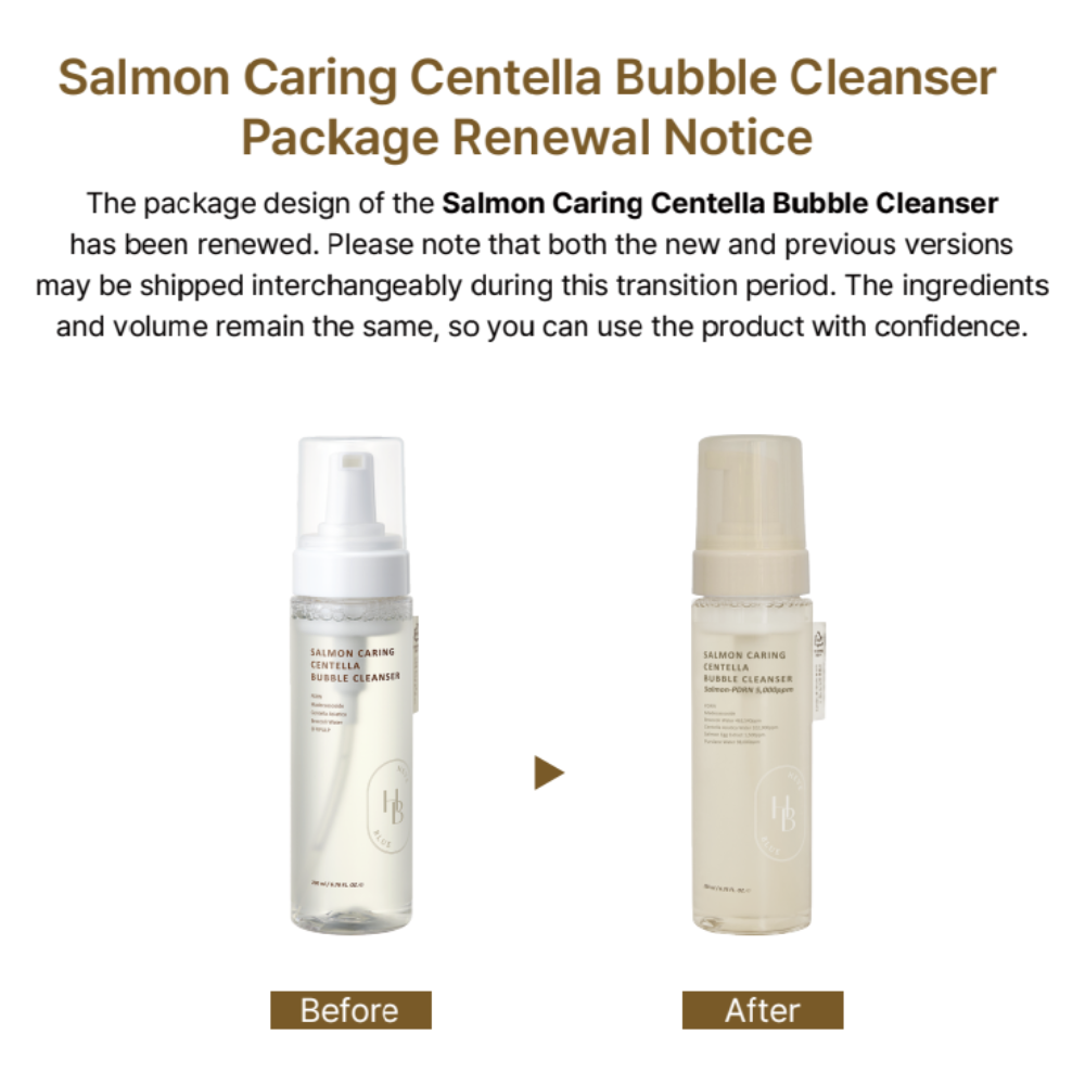 Heveblue Salmon Caring Centella Bubble Cleanser (200ml)