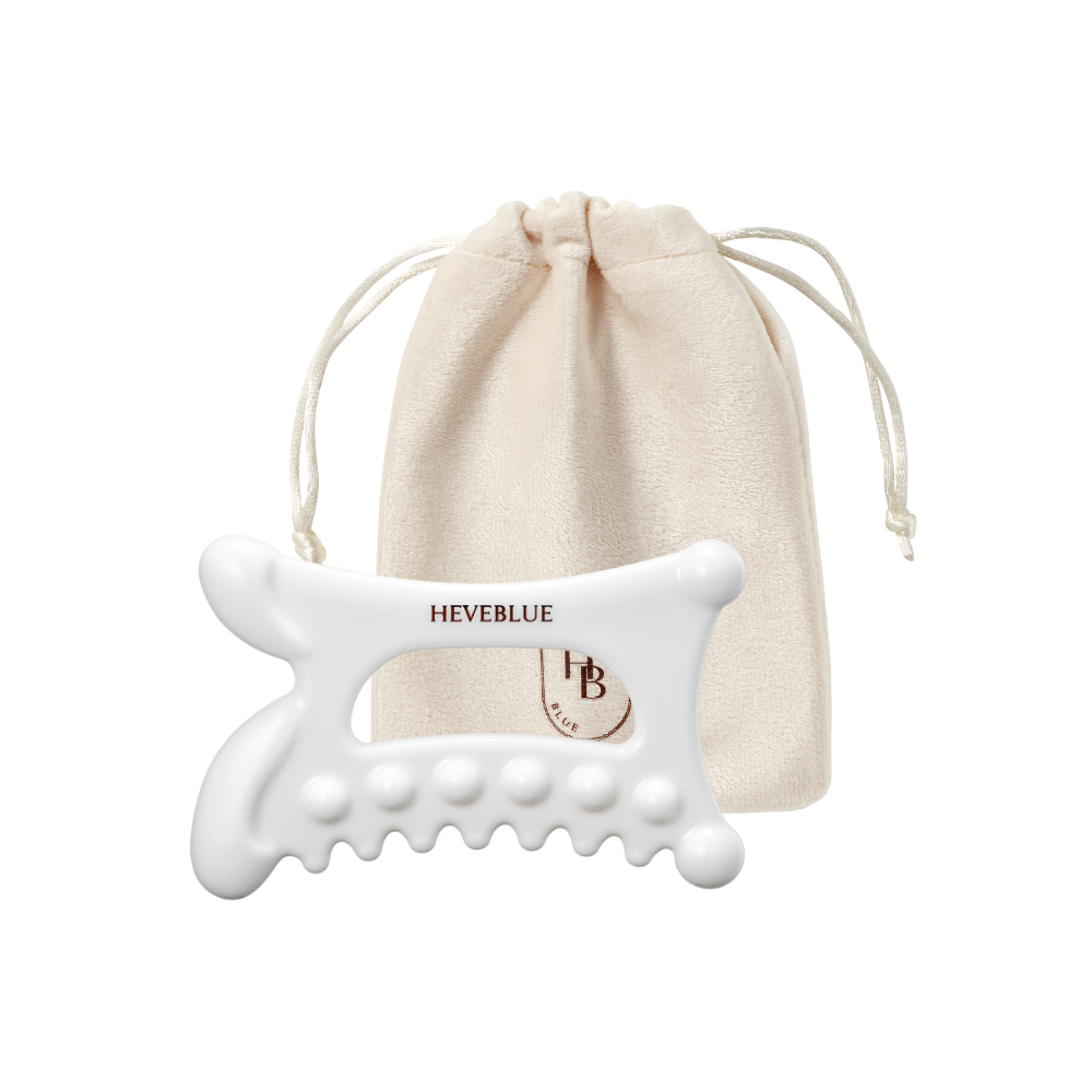Heveblue Natural White Clay Relaxing Homecare Gua Sha (1pc)