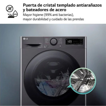 LG F4DR6009AGM Lavasecadora de Carga Frontal 9Kg6Kg D Negra