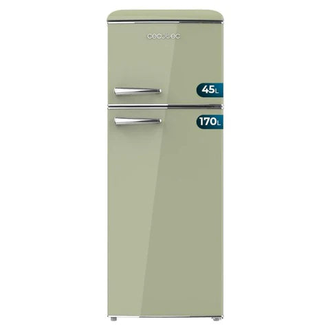 Frigorífico Retro Bolero CoolMarket 2d Origin 215 Green E Cecotec