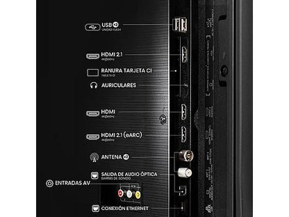 TV LED 43" - Hisense 43A6Q, UHD 4K, Quad Core/MT9603, IA 4K Upscaler, Modo Juego Plus, Control por voz, Negro