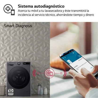 LG F4DR6009AGM Lavasecadora de Carga Frontal 9Kg6Kg D Negra