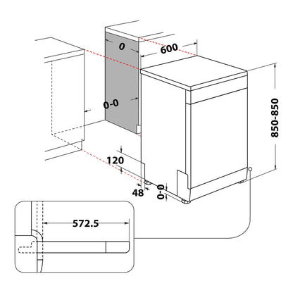 Lavavajillas Whirlpool wfc3c34x (14 cubiertos - 60 cm - Inox)