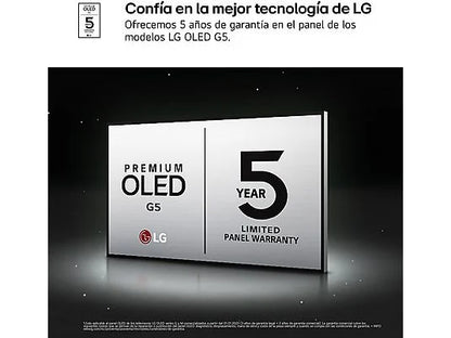 TV OLED 77" - LG OLED77G54LW, OLED 4K, Procesador Inteligente α11 AI Processor 4K Gen2, Smart TV, Rocky Black