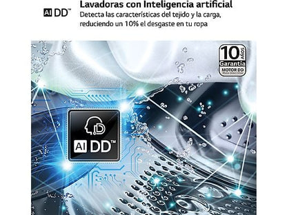 LG - lavadora F4WR7009AGS 9kg 1400rpm Inox a
