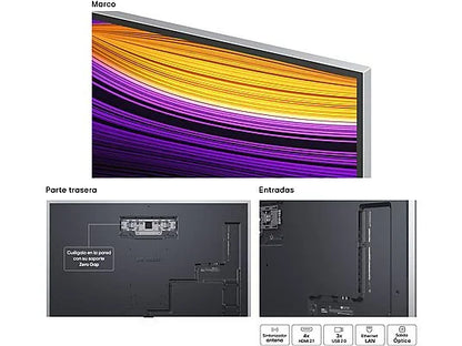 TV OLED 77" - LG OLED77G54LW, OLED 4K, Procesador Inteligente α11 AI Processor 4K Gen2, Smart TV, Rocky Black