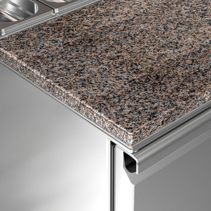Saladette  Pizzakühltisch Premium - 1,37 x 0,7 M - mit 3 Türen
