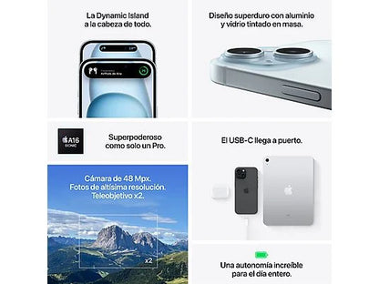 Apple iPhone 15 128GB Azul