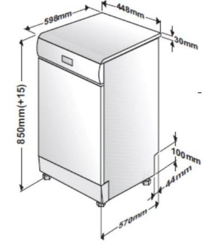 Lavavajillas Beko DVS05024W Blanco (45 cm)