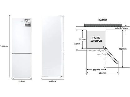 Samsung RB33B612EWWEF Frigorífico Combi E Blanco
