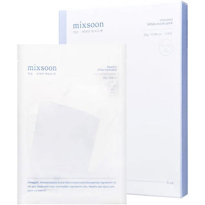 mixsoon Bifida Mask Pack Set – Probiotic Sheet Masks with Bifida Ferment for Strengthened & Hydrated Skin