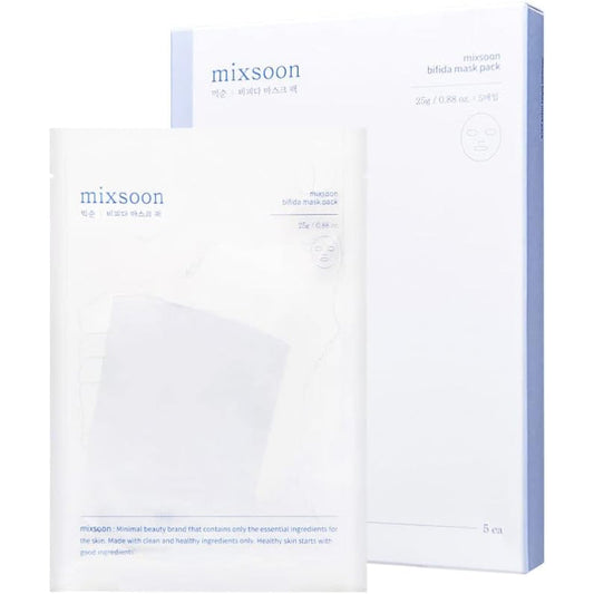 mixsoon Bifida Mask Pack Set – Probiotic Sheet Masks with Bifida Ferment for Strengthened & Hydrated Skin