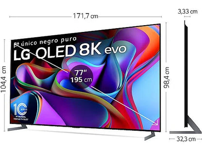 TV OLED 77 - LG OLED77Z39LA, OLED 8K, Inteligente α9 8K Gen6, Smart TV, DVB-T2 (H.265), Negro
