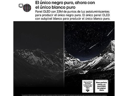 TV OLED 77" - LG OLED77G54LW, OLED 4K, Procesador Inteligente α11 AI Processor 4K Gen2, Smart TV, Rocky Black