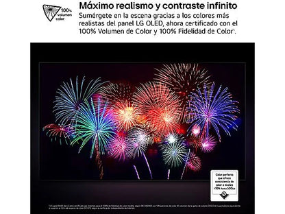 TV OLED 77" - LG OLED77G54LW, OLED 4K, Procesador Inteligente α11 AI Processor 4K Gen2, Smart TV, Rocky Black