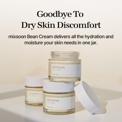 mixsoon Bean Cream - Intensive Moisture Face Cream For Smooth, Nourished Skin, Pore & Sebum Care - Korean Skincare For Glass Skin - Non-stick
