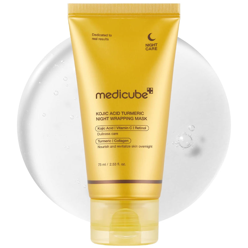 Kojic Acid Turmeric Overnight Wrapping Peel Off Mask – Brightens & Defends Against Skin Stress for a Clear, Glowing Complexion