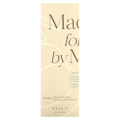 AXIS - Y Biome Resetting Moringa Cleansing Oil – Nourishing Oil Cleanser with Probiotics & Moringa for Balanced, Healthy Skin