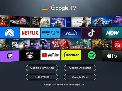 TV QLED 50" - TCL 50P7K, UHD 4K, AiPQ Processor, Smart TV, DVB-T2, 60 Hz, Pantalla HVA, Dolby Atmos, Negro