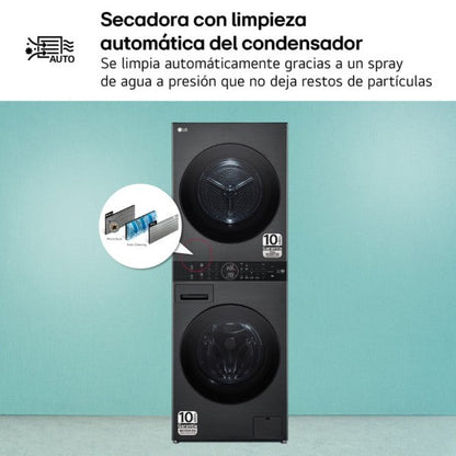 LG WT1210BBF.APBQKIS Lavasecadora Independiente de Carga Frontal 12Kg/22Kg A Negra