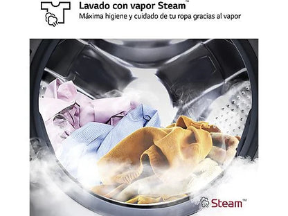 Lavadora secadora - LG F2DR5S09A1W, 9 kg+5 kg, 1200 rpm, 12 programas, Blanco
