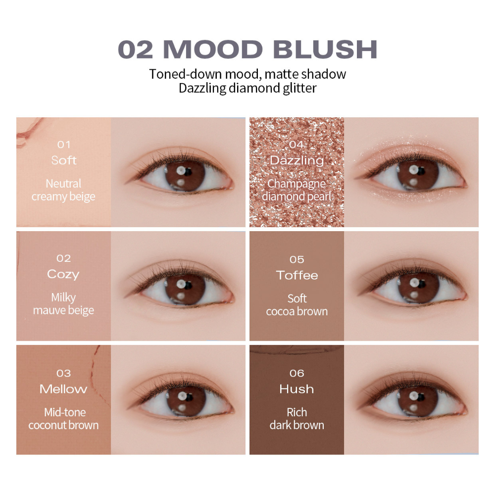 BBIA Ready To Wear Eye Palette - #02 Mood Blush (5g)