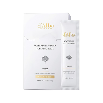D'Alba Piedmont Waterfull Vegan Sleeping Pack (4ml * 12pc)