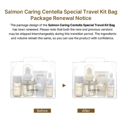 Heveblue Salmon Caring Centella Special Travel Kit (4pcs)