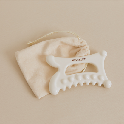 Heveblue Natural White Clay Relaxing Homecare Gua Sha (1pc)